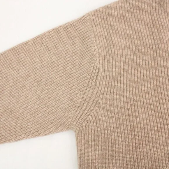 Quince Tan Cashmere Fisherman Cardigan Sweater - Picture 6 of 12